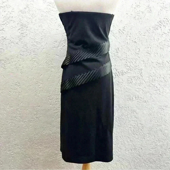 Vintage Victoria Royal Black fitted strapless dress size 6 - Picture 7 of 9